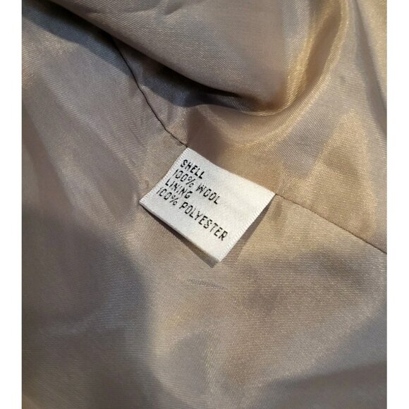 Vintage Talbots Brown Houndstooth 3 Button Wool Blazer Sz 12 - Picture 8 of 9